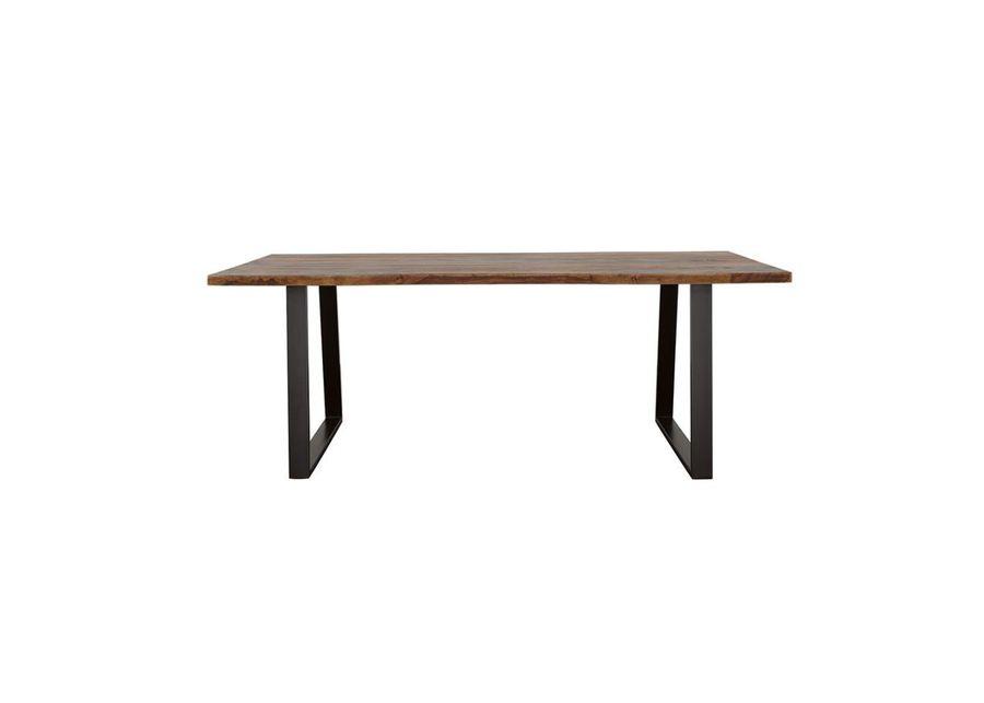 Ditman - Live Edge Dining Table - Gray Sheesham And Black