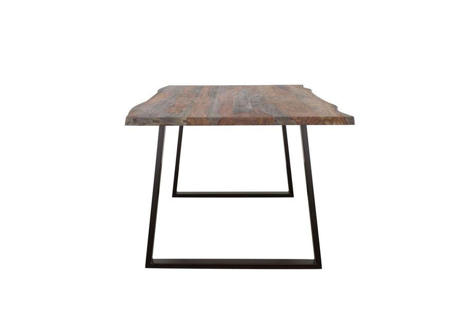 Ditman - Live Edge Dining Table - Gray Sheesham And Black