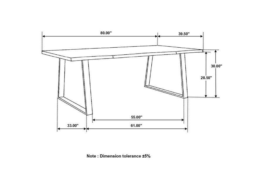 Ditman - Live Edge Dining Table - Gray Sheesham And Black