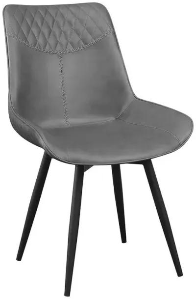 Brassie - Upholstered Swivel Dining Side Chair (Set of 2) - Gray