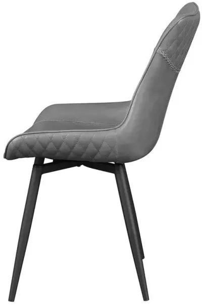 Brassie - Upholstered Swivel Dining Side Chair (Set of 2) - Gray