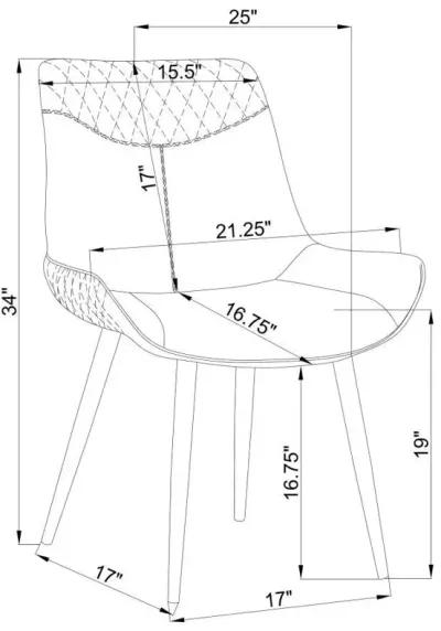 Brassie - Upholstered Swivel Dining Side Chair (Set of 2) - Gray