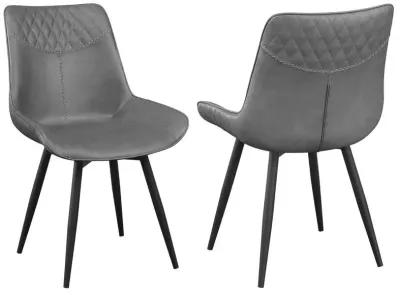 Brassie - Upholstered Swivel Dining Side Chair (Set of 2) - Gray