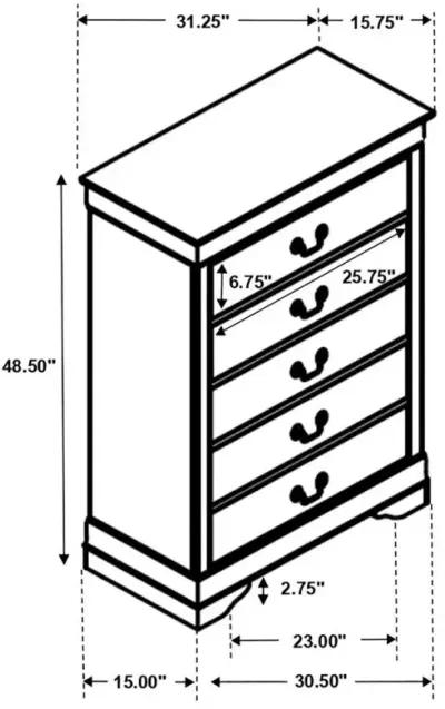 Louis Philippe - Five-drawer Chest