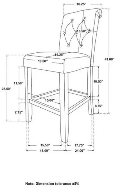 Balboa - Tufted Back Counter Height Stools (Set of 2)