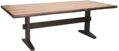 Bexley - 6 Piece Rectangular Live Edge Dining Table Set - Honey