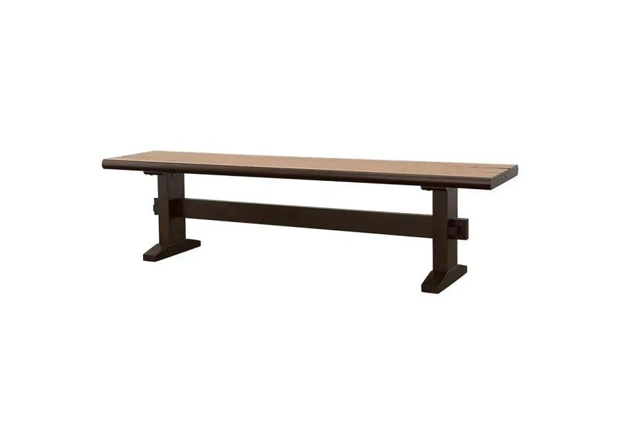 Bexley - Trestle Bench - Natural Honey And Espresso