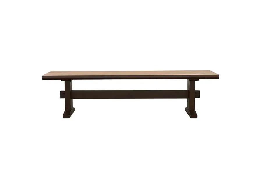 Bexley - Trestle Bench - Natural Honey And Espresso