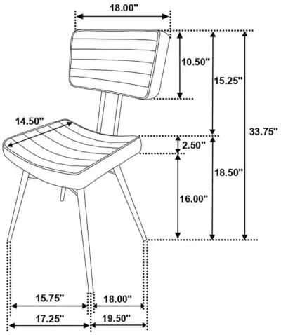 Misty - Leather Upholstered Dining Chair (Set of 2) - Espresso