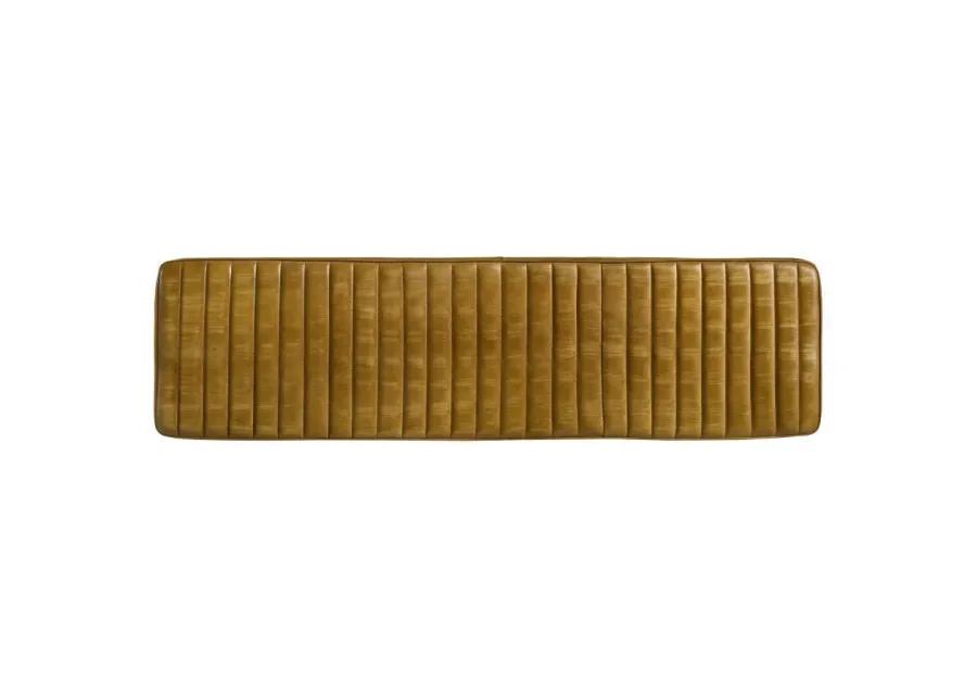 Misty - Cushion Side Bench - Camel And Black