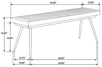 Misty - Leather Upholstered Dining Bench - Antique Espresso