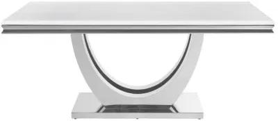 Kerwin - Rectangular Stone Top Dining Table - White