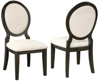 Twyla - Oval Back Dining Side Chair (Set of 2) - Dark Cocoa