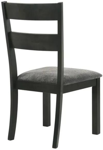 Jakob - Ladder Back Wood Dining Side Chair (Set of 2) - Black