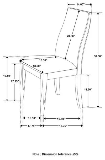 Wes - Upholstered Dining Side Chair (Set of 2) - Dark Walnut