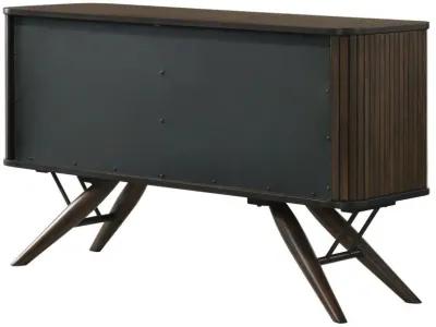 Wes - 2 Door Sideboard Buffet Storage Cabinet - Dark Walnut