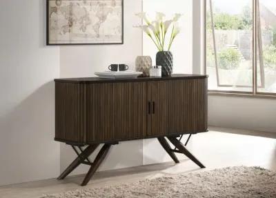 Wes - 2 Door Sideboard Buffet Storage Cabinet - Dark Walnut