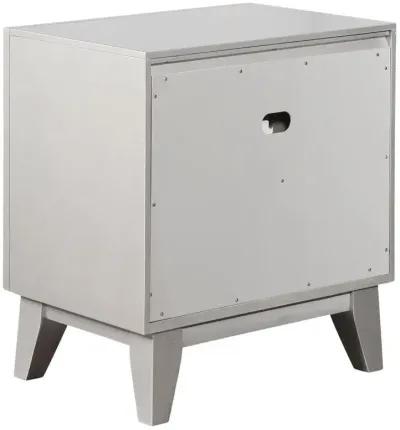 Leighton - 2-Drawer Nightstand - Metallic Mercury