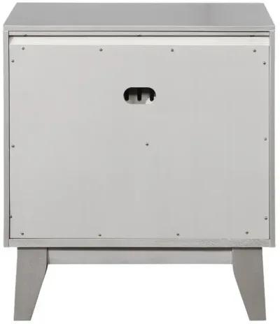 Leighton - 2-Drawer Nightstand - Metallic Mercury