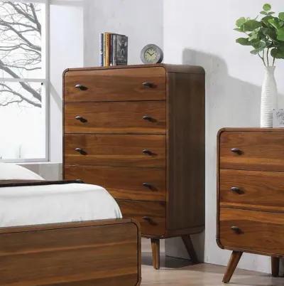 Robyn - 5-Drawer Bedroom Chest - Dark Walnut