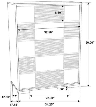 Blacktoft - 5-Drawer Bedroom Chest - Black