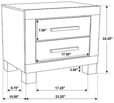 Woodmont - 2-Drawer Nightstand - Rustic Golden Brown