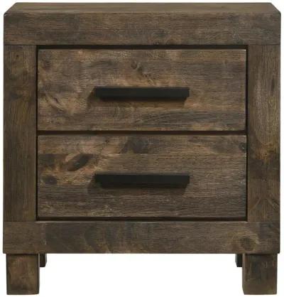 Woodmont - 2-Drawer Nightstand - Rustic Golden Brown