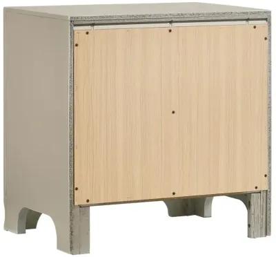 Salford - 2-Drawer Nightstand - Metallic Sterling