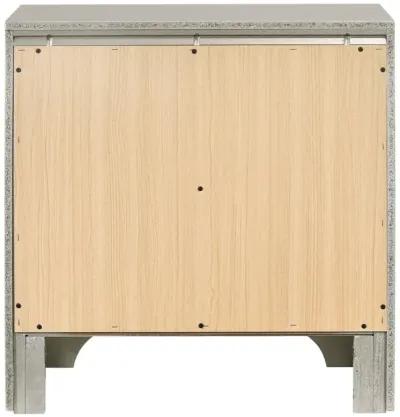 Salford - 2-Drawer Nightstand - Metallic Sterling