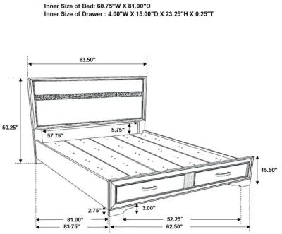 Miranda - 2-Drawer Storage Bed