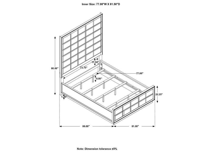 Durango - Upholstered Bed Peppercorn