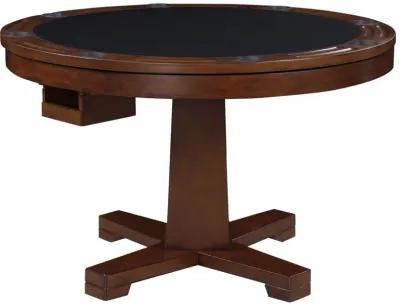 Marietta - Round Dining And Billiard Poker Game Table - Tobacco