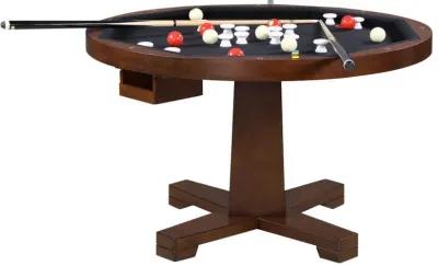 Marietta - Round Dining And Billiard Poker Game Table - Tobacco