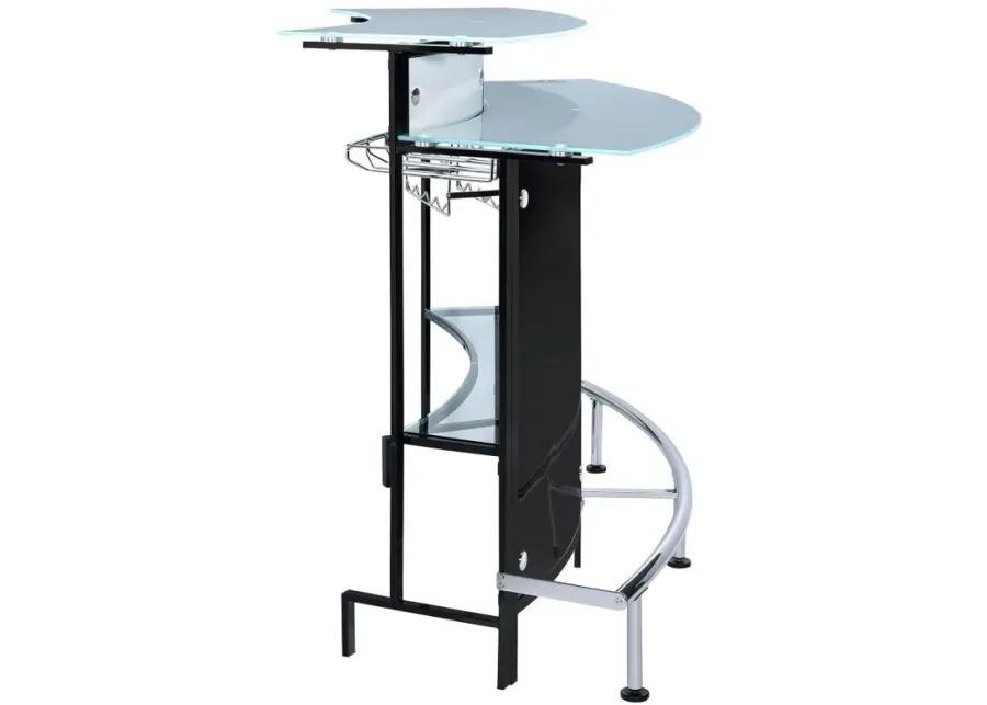 Keystone - Glass Top Bar Unit - Black