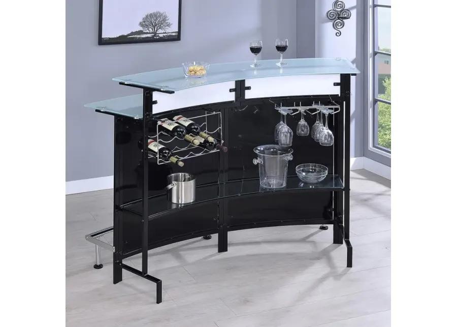 Keystone - Glass Top Bar Unit - Black