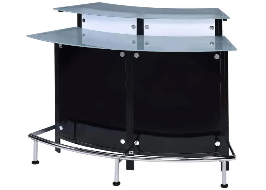 Keystone - Glass Top Bar Unit - Black