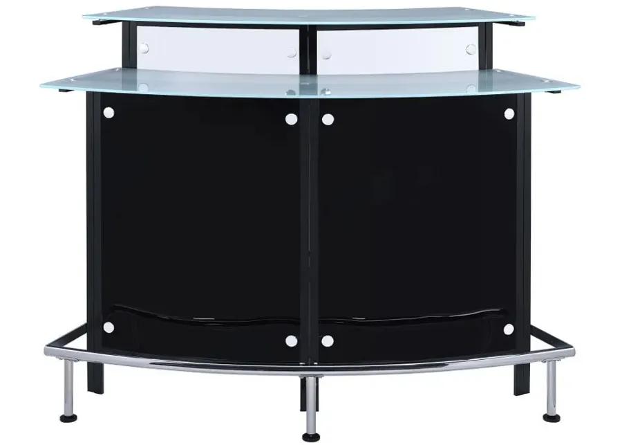 Keystone - Glass Top Bar Unit - Black