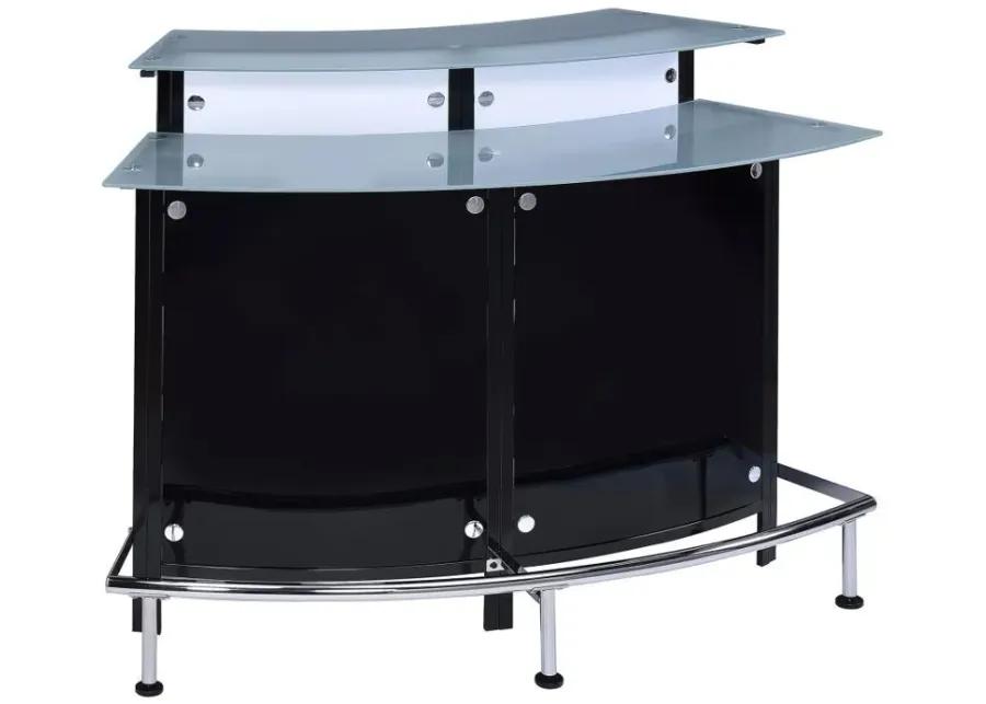 Keystone - Glass Top Bar Unit - Black