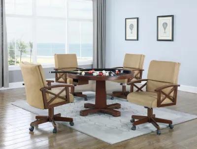 Marietta - 5 Piece Dining And Game Table Set - Tobacco