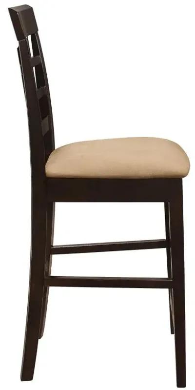 Gabriel - Lattice Back Counter Chair (Set of 2) - Cappuccino