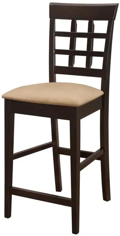 Gabriel - Lattice Back Counter Chair (Set of 2) - Cappuccino