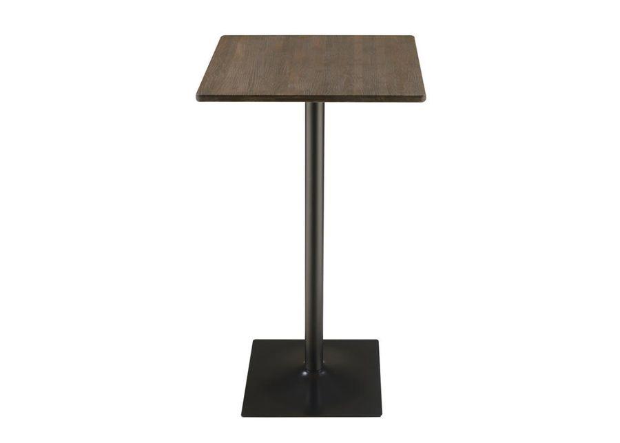 Cavalier - Square Bar Table - Dark Elm And Matte Black