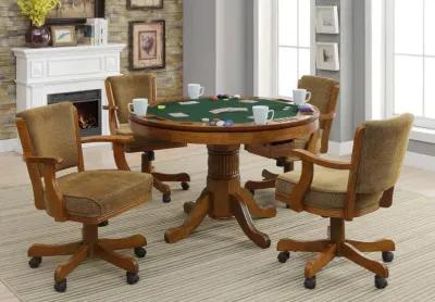 Mitchell - 5-Piece Dining And Game Table Set - Amber