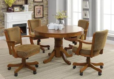 Mitchell - 5-Piece Dining And Game Table Set - Amber