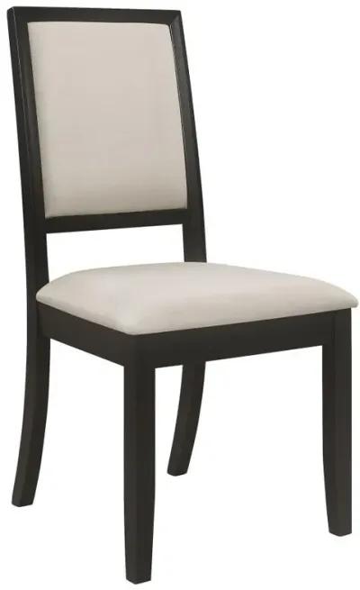 Louise - Upholstered Dining Side Chairs (Set of 2) - Black And Cream