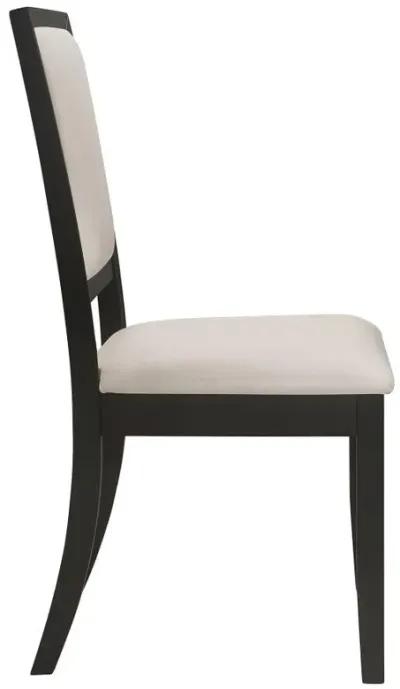 Louise - Upholstered Dining Side Chairs (Set of 2) - Black And Cream