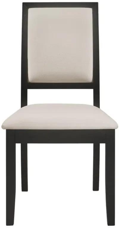 Louise - Upholstered Dining Side Chairs (Set of 2) - Black And Cream