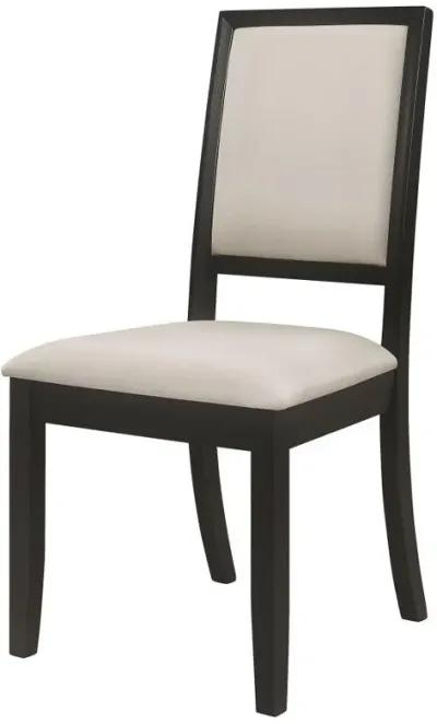 Louise - Upholstered Dining Side Chairs (Set of 2) - Black And Cream