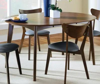 Jedda - Oval Extension Leaf Dining Table - Dark Walnut