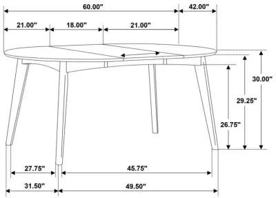 Jedda - Oval Extension Leaf Dining Table - Dark Walnut